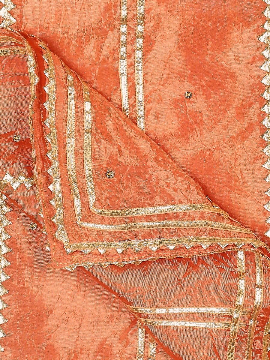 Sky Blue Gotta Patti Silk Blend Dupatta main image 1