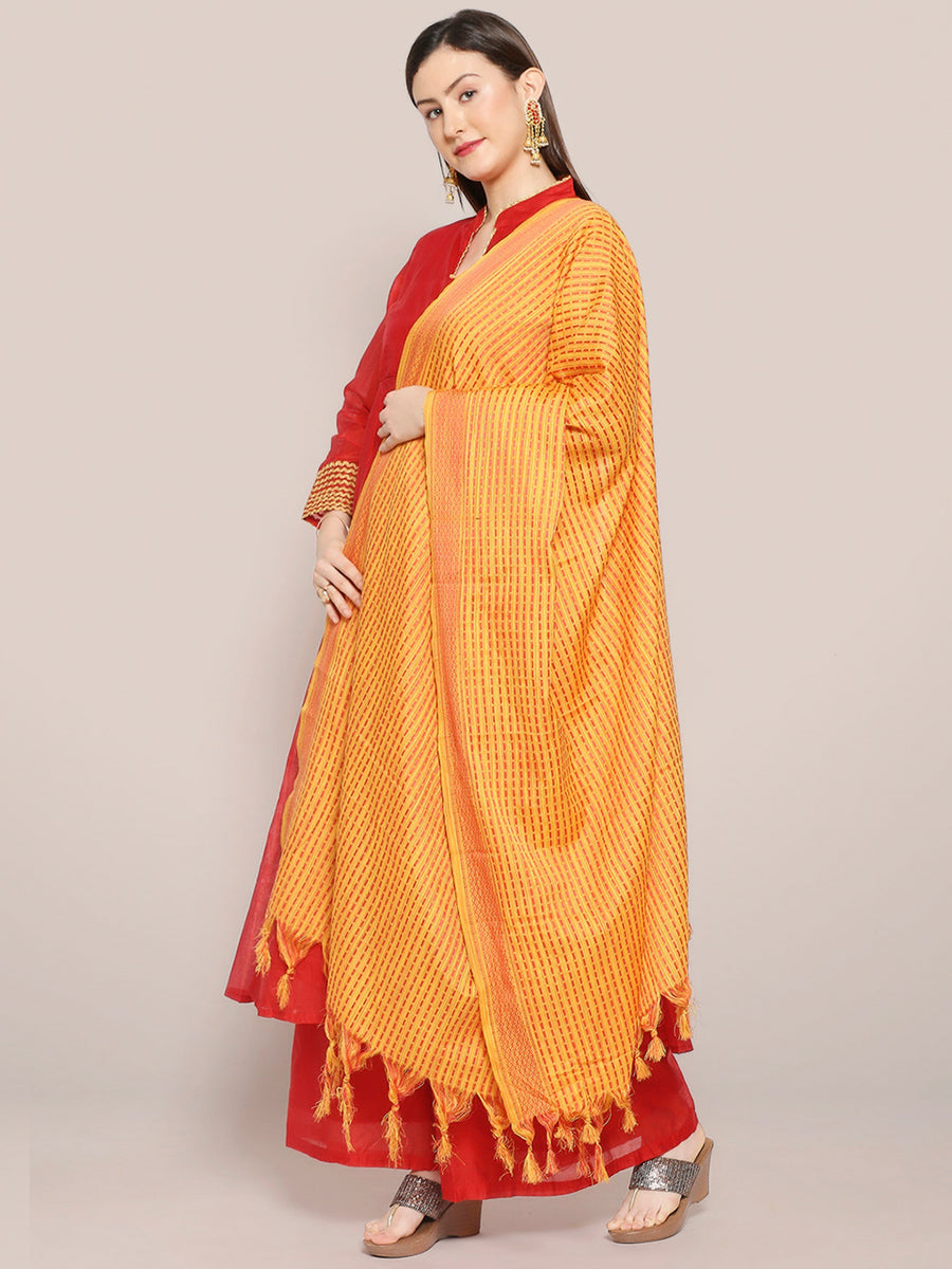 Grey Polka Dots Silk Dupatta main image 1