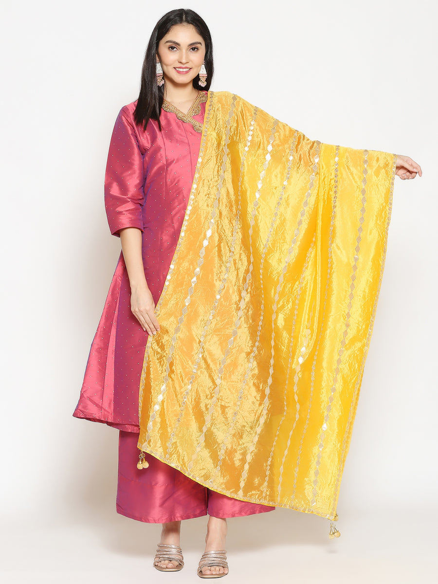 Magenta Gotta Patti Silk Dupatta main image 0