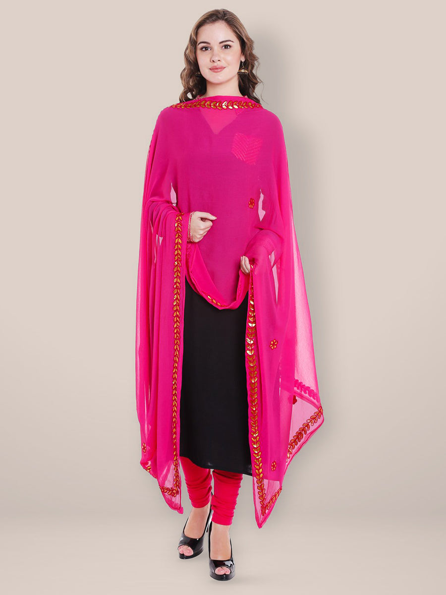 Fawn Gotta Patti Chiffon Dupatta main image 0