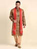 Men's Red Linen Dupatta for Kurta/Sherwani/Achkan