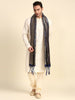 Men's Navy Blue Banarasi Silk Dupatta for Kurta/Sherwani/Achkan