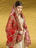 Heavily Embroidered Bridal & Wedding Wear Net Red Dupatta
