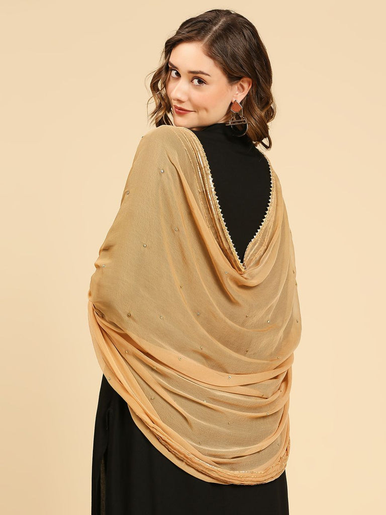 Dupatta In Chiffon Tinta Unita Colore Limone, Lunghezza 2,50 Metri Per Donna | Leggera E Morbida | DUPATTA FASHION - 2