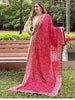 Red Georgette Dupatta with Heavy Embroidery & Sequins Work