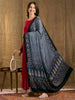 Indigo Modal Silk handblock Printed Ajrakh Dupatta