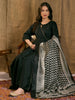 Black & White Printed Art Silk Dupatta
