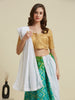 White Embroidered and delicately Sequinned Cotton Dupatta