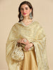 Banarasi Floral Woven Gold Chanderi Silk Dupatta