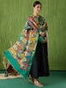 Multicolour Hand Painted Kalamkari Pure Chennur Silk Dupatta