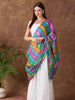 Multicoloured Printed Art Silk Crushed Dupatta