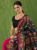 Ethnic Pichwai Printed Ink Blue & Multi Assam Silk Dupatta