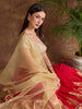 Gold Organza Dupatta with Gold Border