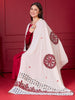 White Applique Work Pure Cotton Dupatta