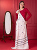 White Applique & Mirror Work Pure Cotton Dupatta