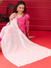 White Embroidered Kota Cotton Dupatta with Cutwork on Corners