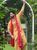 Men's Red Leharia Gotta Patti Dupatta for Kurta/Sherwani/Achkan