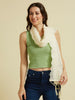 Cream Embroidered Stole in Blended Cotton