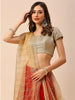 Embroidered Gold Net Dupatta