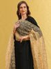 Gold Net Embroidered & Sequined Dupatta
