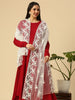 Embroidered Floral Motifs Off White Net Dupatta