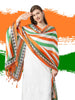 Tri Colour/Tiranga Printed Silk Dupatta