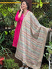 Grey Striped Sequence & Pastel Embroidery Dupatta