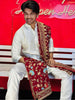 Men's Embroidered Maroon & Multi Dupatta for Kurta/Sherwani/Achkan