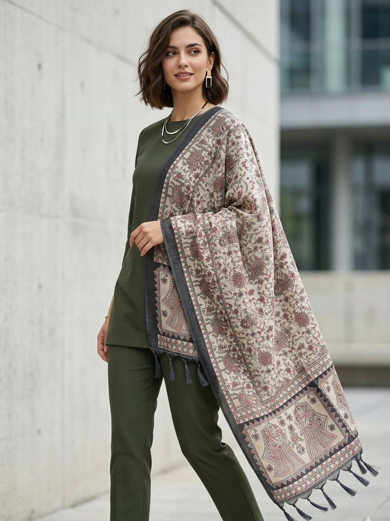 Ethnic Printed Art Silk Stole/SCARF