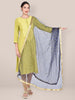 Navy Blue & Gold Embroidered Net Dupatta freeshipping - Dupatta Bazaar