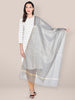 Blended Silk Dupatta in Silver Grey freeshipping - Dupatta Bazaar