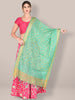 Embroidered Sea Green Blended Silk Dupatta. freeshipping - Dupatta Bazaar