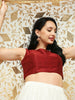 Gold Floral Embroidered Net Dupatta