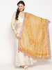 Bandhini Silk dupatta with Gotta Patti Border.