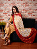 Red & White Banarasi Bandhej Gharchola Silk Dupatta freeshipping - Dupatta Bazaar