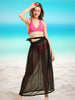 Black Chiffon Wrap Around Skirt Sarong