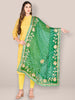 Green Bandhini Dupatta with Gotta Patti Work. freeshipping - Dupatta Bazaar