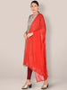 Red Embroidered Chiffon Dupatta. freeshipping - Dupatta Bazaar