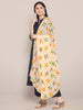 Peach Chiffon Phulkari Dupatta freeshipping - Dupatta Bazaar