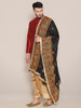 Men's Black & Gold Phulkari Dupatta freeshipping - Dupatta Bazaar