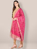 Embroidered Pink Blended Silk Dupatta. freeshipping - Dupatta Bazaar