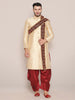 Men's Maroon Embroidered Velvet Stole freeshipping - Dupatta Bazaar