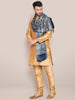 Men's Indigo Blue Printed Ajrakh Stole freeshipping - Dupatta Bazaar