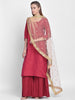 Dupatta Bazaar Woman's Gold Net Dupatta with Embroidered Motifs. - Dupatta Bazaar