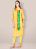 Green & Multicoloured Blended Silk Dupatta freeshipping - Dupatta Bazaar