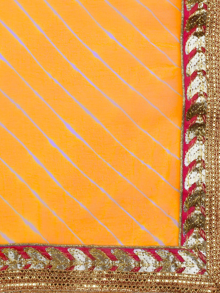 Leharia Chiffon Dupatta with Gotta Patti Border Dupatta Bazaar