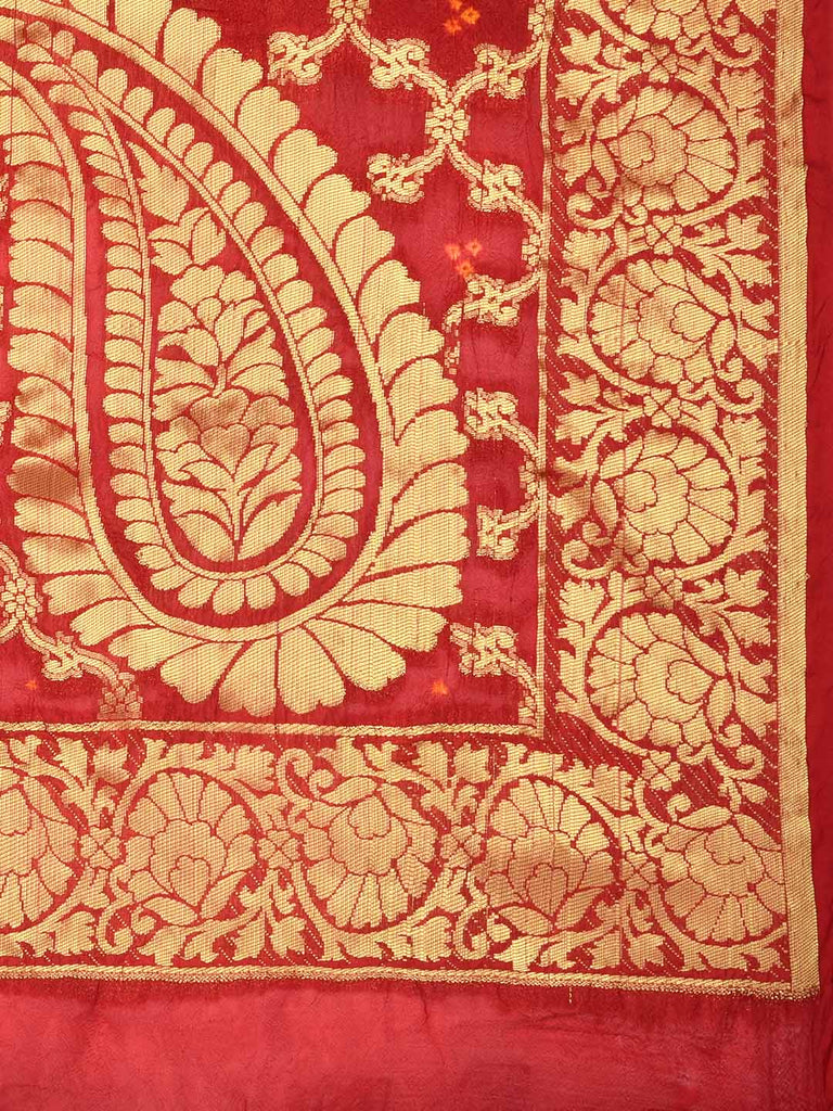 Orange Bandhej Dyed Dupatta