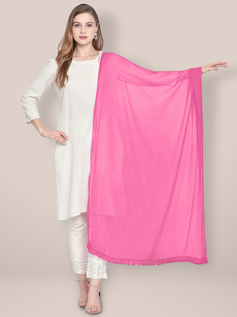 Baby Pink Chiffon Dupatta freeshipping - Dupatta Bazaar