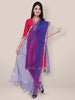 Royal Blue Blended Silk dupatta freeshipping - Dupatta Bazaar