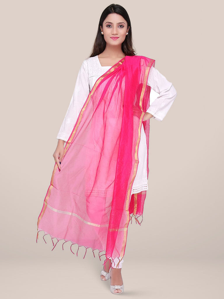 Pink Silk dupatta freeshipping - Dupatta Bazaar